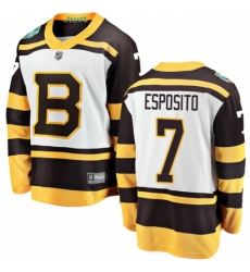 Youth Boston Bruins #7 Phil Esposito White 2019 Winter Classic Fanatics Branded Breakaway NHL Jersey