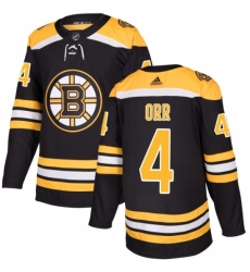 Men's Adidas Boston Bruins #4 Bobby Orr Authentic Black Home NHL Jersey