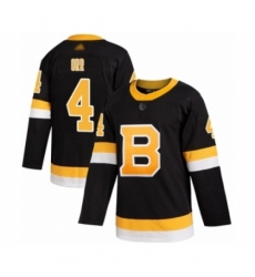 Men's Boston Bruins #4 Bobby Orr Authentic Black Alternate Hockey Jersey