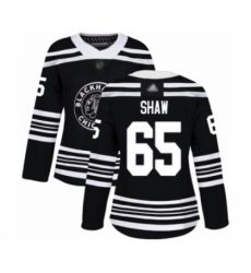 Women's Chicago Blackhawks #65 Andrew Shaw Authentic Black Alternate Hockey Jersey