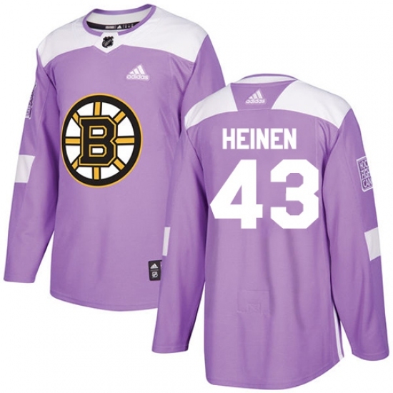 Youth Adidas Boston Bruins #43 Danton Heinen Authentic Purple Fights Cancer Practice NHL Jersey Youth Adidas Boston Bruins #43 Danton Heinen Authentic Purple Fights Cancer Practice NHL Jersey