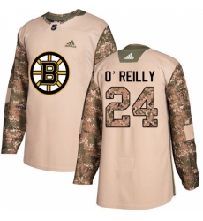 Men's Adidas Boston Bruins #24 Terry O'Reilly Authentic Camo Veterans Day Practice NHL Jersey