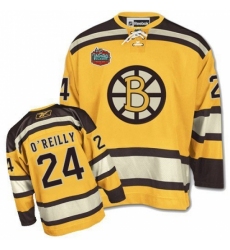 Men's Reebok Boston Bruins #24 Terry O'Reilly Authentic Gold Winter Classic NHL Jersey