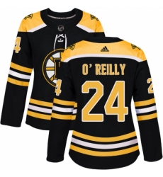Women's Adidas Boston Bruins #24 Terry O'Reilly Authentic Black Home NHL Jersey