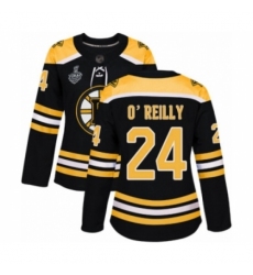 Women's Boston Bruins #24 Terry O'Reilly Authentic Black Home 2019 Stanley Cup Final Bound Hockey Jersey