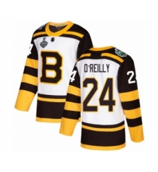 Youth Boston Bruins #24 Terry O'Reilly Authentic White Winter Classic 2019 Stanley Cup Final Bound Hockey Jersey