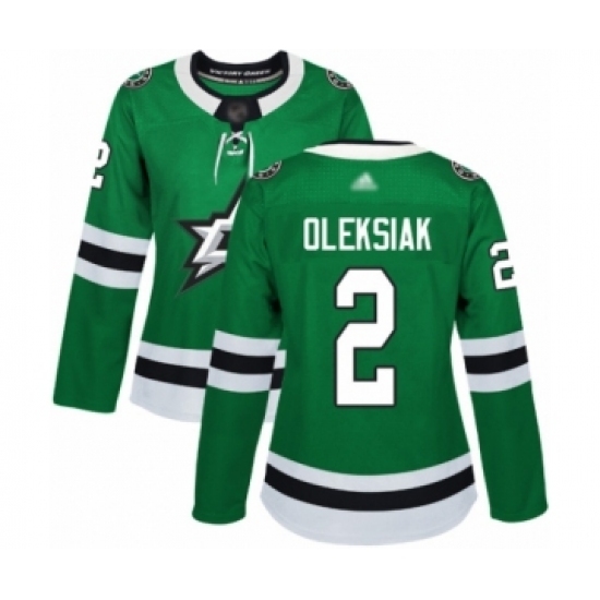 Women's Dallas Stars #2 Jamie Oleksiak Authentic Green Home Hockey Jersey Women's Dallas Stars #2 Jamie Oleksiak Authentic Green Home Hockey Jersey