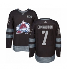 Men's Colorado Avalanche #7 Kevin Connauton Authentic Black 1917-2017 100th Anniversary Hockey Jersey