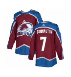 Men's Colorado Avalanche #7 Kevin Connauton Authentic Burgundy Red Home Hockey Jersey