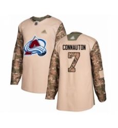 Men's Colorado Avalanche #7 Kevin Connauton Authentic Camo Veterans Day Practice Hockey Jersey