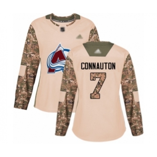Women's Colorado Avalanche #7 Kevin Connauton Authentic Camo Veterans Day Practice Hockey Jersey Women's Colorado Avalanche #7 Kevin Connauton Authentic Camo Veterans Day Practice Hockey Jersey