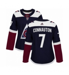 Women's Colorado Avalanche #7 Kevin Connauton Authentic Navy Blue Alternate Hockey Jersey