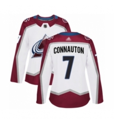 Women's Colorado Avalanche #7 Kevin Connauton Authentic White Away Hockey Jersey