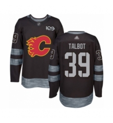 Men's Calgary Flames #39 Cam Talbot Authentic Black 1917-2017 100th Anniversary Hockey Jersey