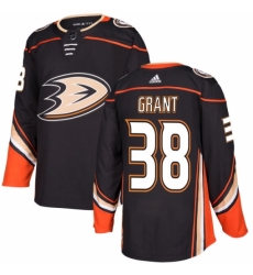 Men's Adidas Anaheim Ducks #38 Derek Grant Authentic Black Home NHL Jersey