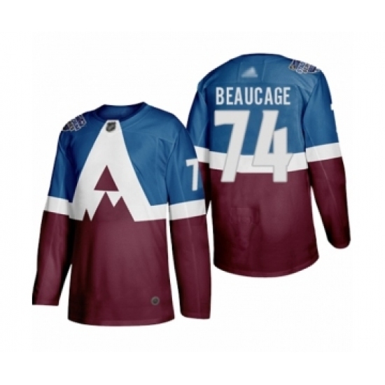 Men's Colorado Avalanche #74 Alex Beaucage Authentic Burgundy Blue 2020 Stadium Series Hockey Jersey Men's Colorado Avalanche #74 Alex Beaucage Authentic Burgundy Blue 2020 Stadium Series Hockey Jersey