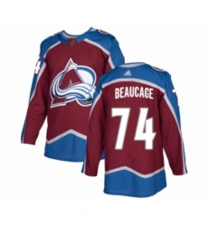 Men's Colorado Avalanche #74 Alex Beaucage Authentic Burgundy Red Home Hockey Jersey Men's Colorado Avalanche #74 Alex Beaucage Authentic Burgundy Red Home Hockey Jersey