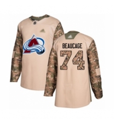 Men's Colorado Avalanche #74 Alex Beaucage Authentic Camo Veterans Day Practice Hockey Jersey Men's Colorado Avalanche #74 Alex Beaucage Authentic Camo Veterans Day Practice Hockey Jersey