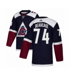 Men's Colorado Avalanche #74 Alex Beaucage Authentic Navy Blue Alternate Hockey Jersey