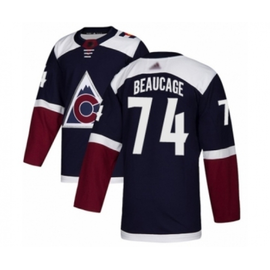 Men's Colorado Avalanche #74 Alex Beaucage Authentic Navy Blue Alternate Hockey Jersey Men's Colorado Avalanche #74 Alex Beaucage Authentic Navy Blue Alternate Hockey Jersey