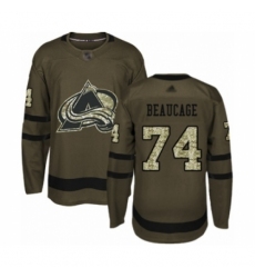 Youth Colorado Avalanche #74 Alex Beaucage Authentic Green Salute to Service Hockey Jersey Youth Colorado Avalanche #74 Alex Beaucage Authentic Green Salute to Service Hockey Jersey