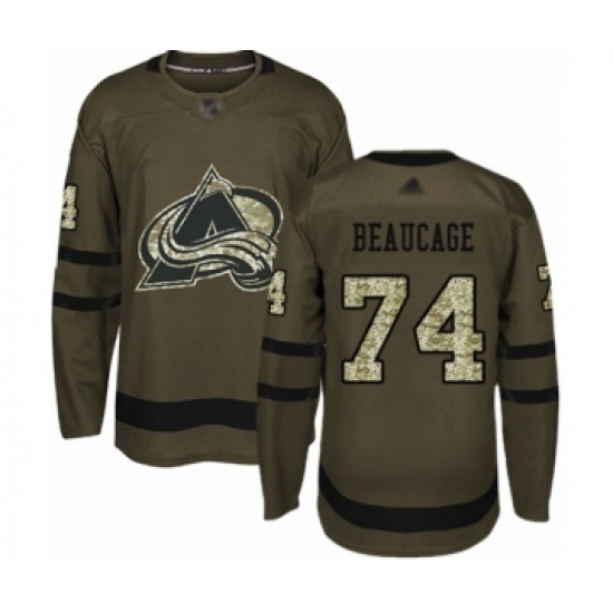 Youth Colorado Avalanche #74 Alex Beaucage Authentic Green Salute to Service Hockey Jersey Youth Colorado Avalanche #74 Alex Beaucage Authentic Green Salute to Service Hockey Jersey