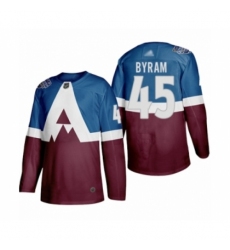 Youth Colorado Avalanche #45 Bowen Byram Authentic Burgundy Blue 2020 Stadium Series Hockey Jersey