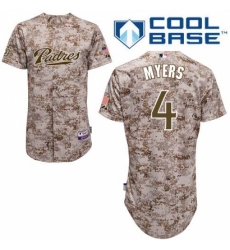 Men's Majestic San Diego Padres #4 Wil Myers Authentic Camo Alternate 2 Cool Base MLB Jersey