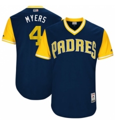 Men's Majestic San Diego Padres #4 Wil Myers 