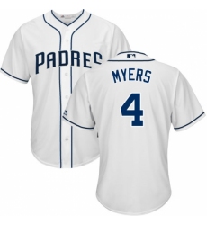 Youth Majestic San Diego Padres #4 Wil Myers Replica White Home Cool Base MLB Jersey