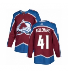 Men's Colorado Avalanche #41 Pierre-Edouard Bellemare Authentic Burgundy Red Home Hockey Jersey