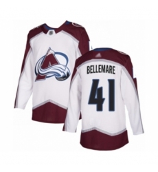 Men's Colorado Avalanche #41 Pierre-Edouard Bellemare Authentic White Away Hockey Jersey