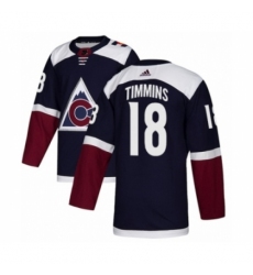 Men's Adidas Colorado Avalanche #18 Conor Timmins Premier Navy Blue Alternate NHL Jersey