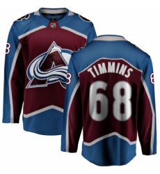 Men's Colorado Avalanche #68 Conor Timmins Fanatics Branded Maroon Home Breakaway NHL Jersey