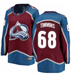 Women's Colorado Avalanche #68 Conor Timmins Fanatics Branded Maroon Home Breakaway NHL Jersey