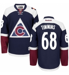 Women's Reebok Colorado Avalanche #68 Conor Timmins Authentic Blue Third NHL Jersey