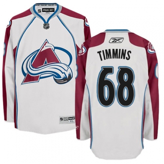Women's Reebok Colorado Avalanche #68 Conor Timmins Authentic White Away NHL Jersey Women's Reebok Colorado Avalanche #68 Conor Timmins Authentic White Away NHL Jersey