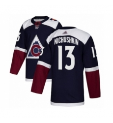 Men's Colorado Avalanche #13 Valeri Nichushkin Authentic Navy Blue Alternate Hockey Jersey