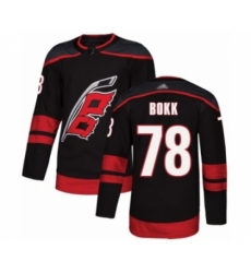 Men's Carolina Hurricanes #78 Dominik Bokk Authentic Black Alternate Hockey Jersey
