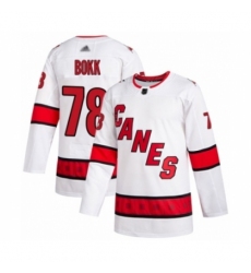 Men's Carolina Hurricanes #78 Dominik Bokk Authentic White Away Hockey Jersey