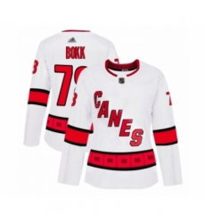 Women's Carolina Hurricanes #78 Dominik Bokk Authentic White Away Hockey Jersey