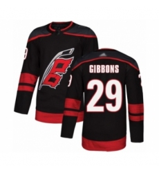 Men's Carolina Hurricanes #29 Brian Gibbons Authentic Black Alternate Hockey Jersey