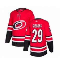 Youth Carolina Hurricanes #29 Brian Gibbons Authentic Red Home Hockey Jersey