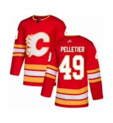 Men's Calgary Flames #49 Jakob Pelletier Authentic Red Alternate Hockey Jersey