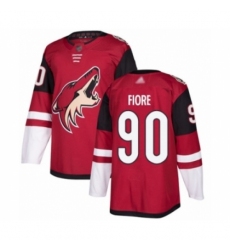 Men's Arizona Coyotes #90 Giovanni Fiore Authentic Burgundy Red Home Hockey Jersey