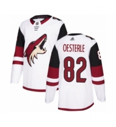 Youth Arizona Coyotes #82 Jordan Oesterle Authentic White Away Hockey Jersey