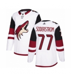 Men's Arizona Coyotes #77 Victor Soderstrom Authentic White Away Hockey Jersey