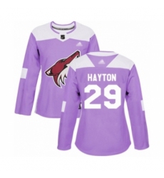 Women's Arizona Coyotes #29 Barrett Hayton Authentic Red USA Flag Fashion Hockey Jersey