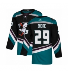 Men's Anaheim Ducks #29 Devin Shore Authentic Black  Teal Alternate Hockey Jersey