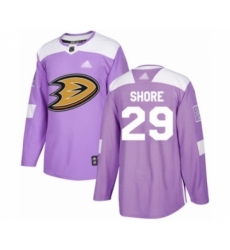 Men's Anaheim Ducks #29 Devin Shore Authentic Purple Fights Cancer Practice Hockey Jersey